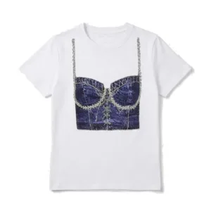 Camisa con Corset Estampado Blanca 1.webp