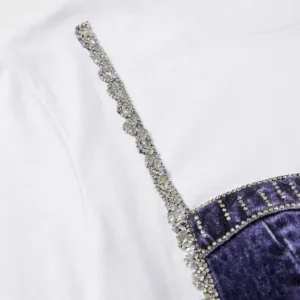 Camisa con Corset Estampado Blanca 4