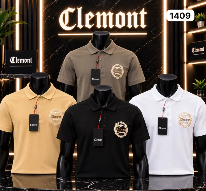 ref 1409 camiseta polo Clemont logo IZ