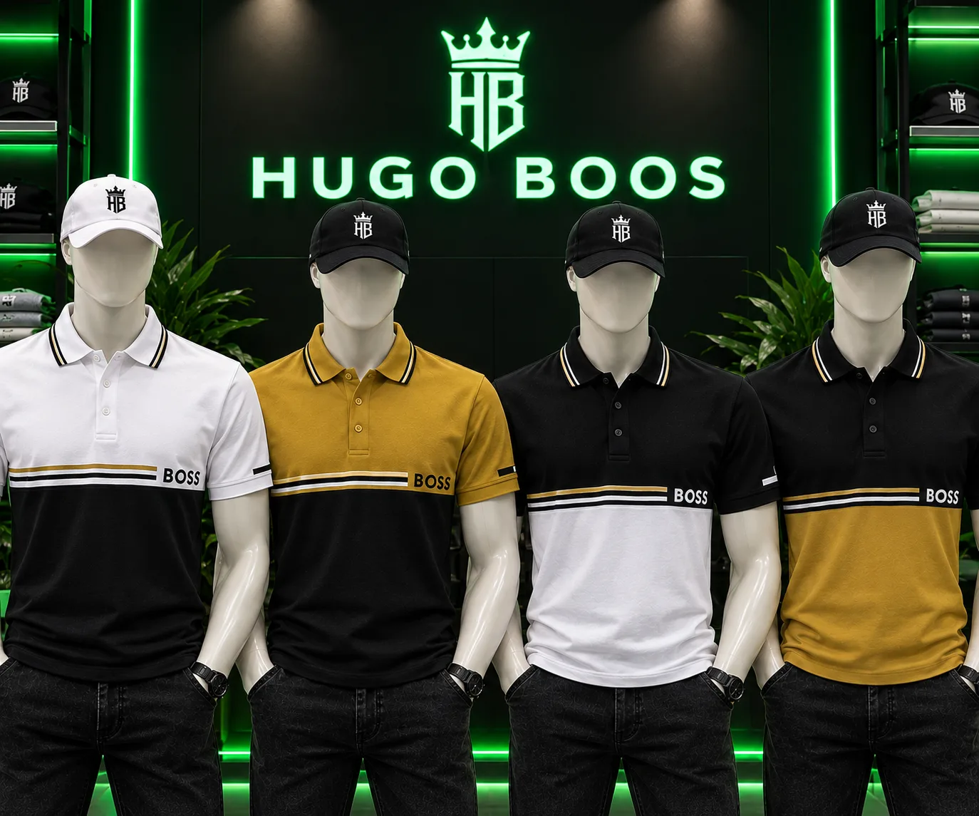 ref 1422 camiseta polo Hugo Boss dos líneas