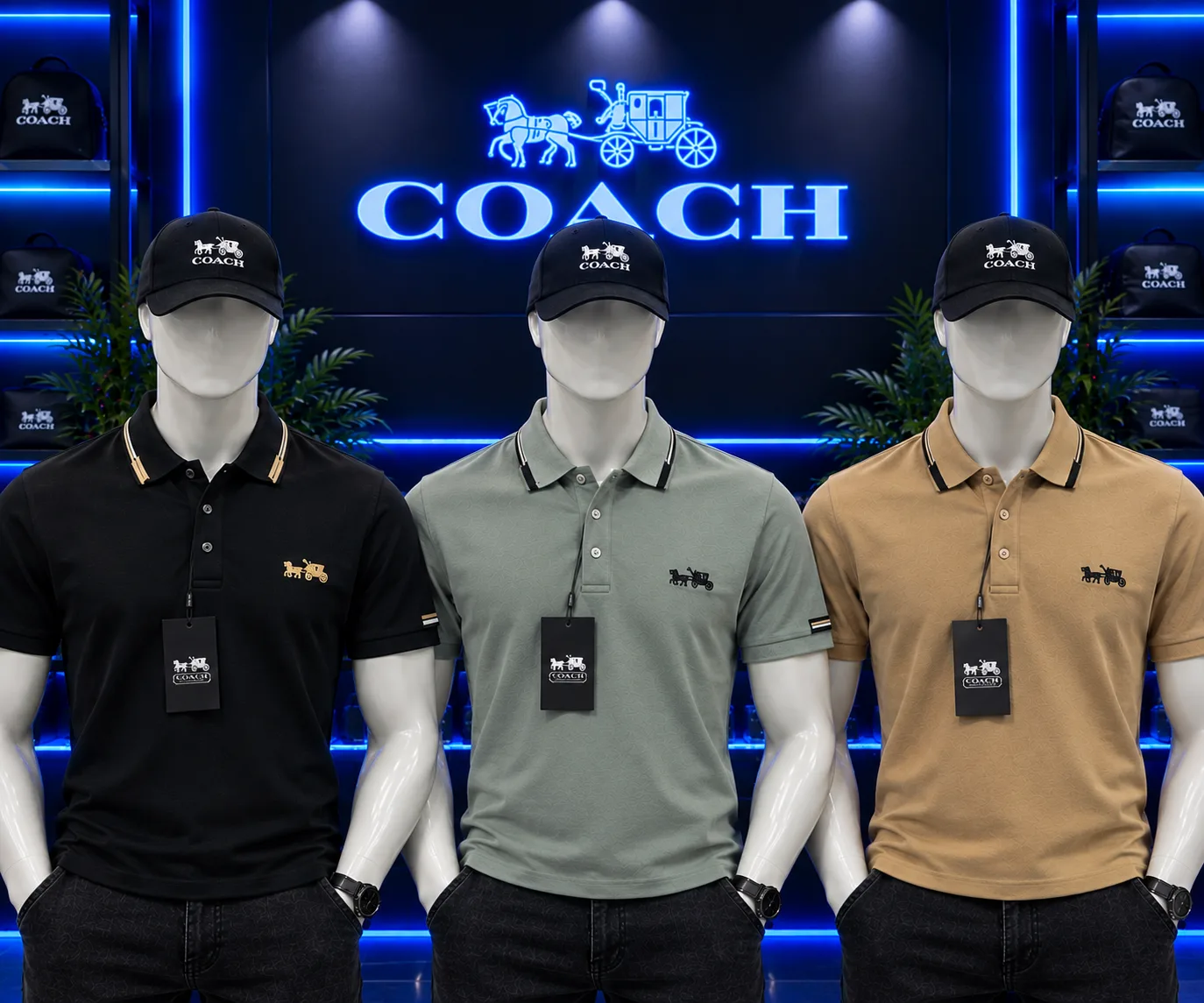 ref 1415 camiseta polo Coach