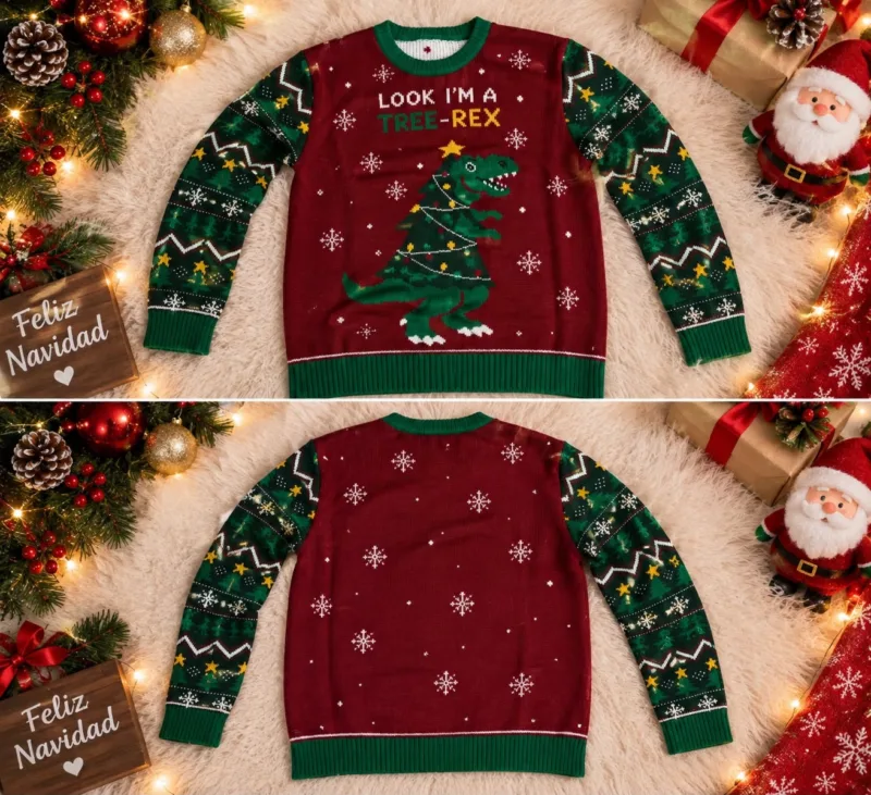 ref 460 buso navideño dinosaurio navidad