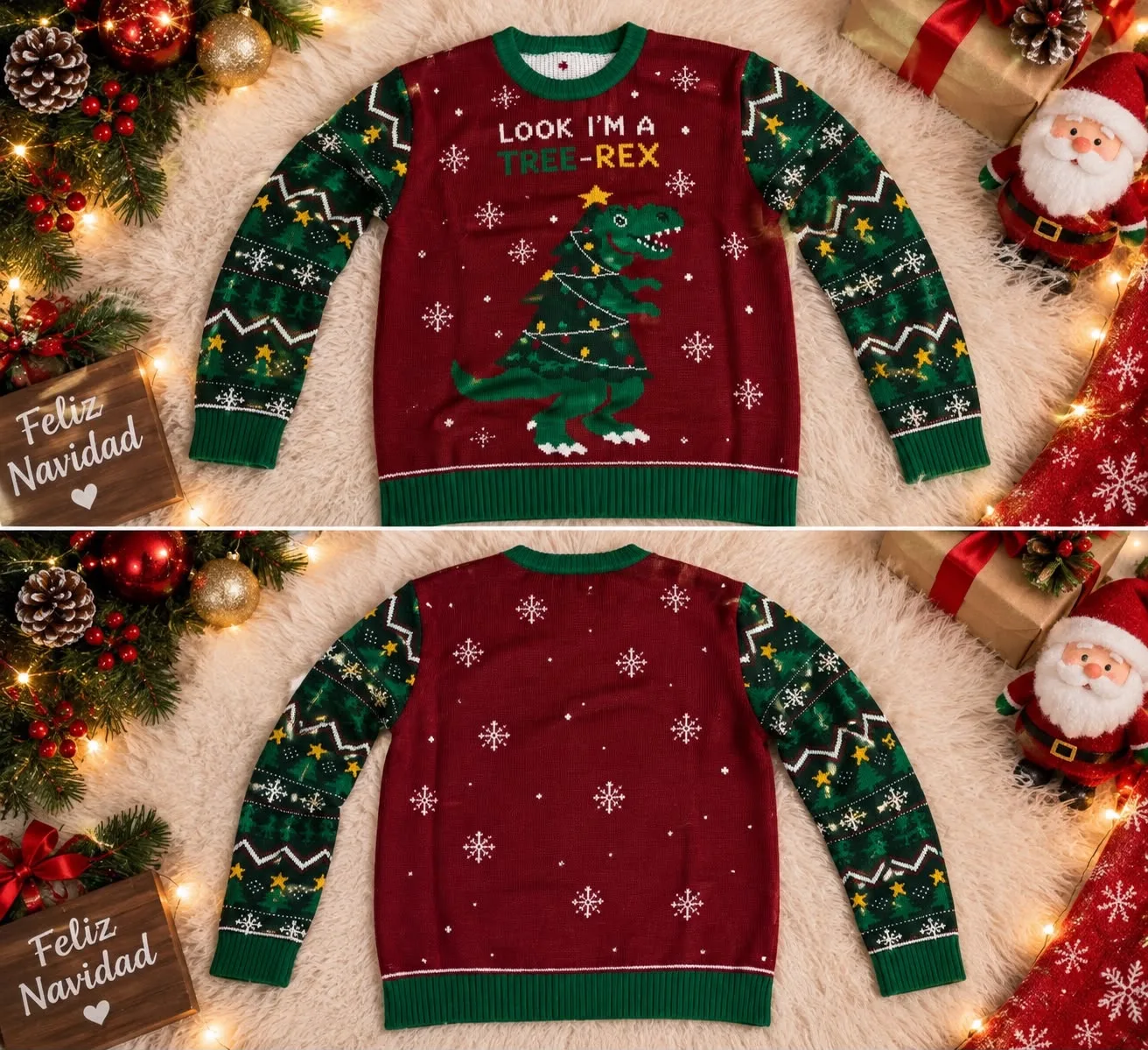 ref 460 buso navideño dinosaurio navidad