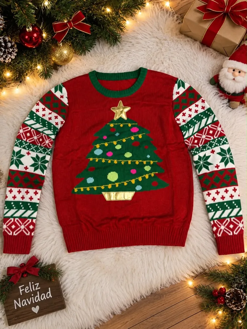 ref 456 buso navideño árbol rojo