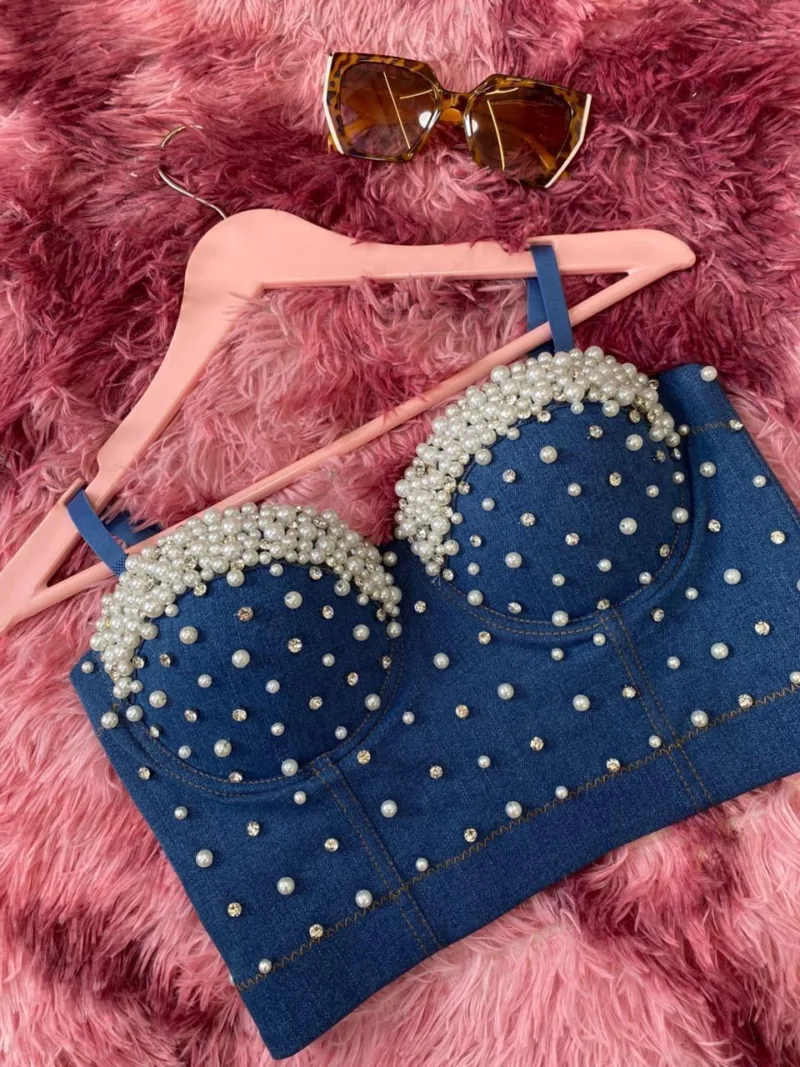 ref 286 corset con brillos jean
