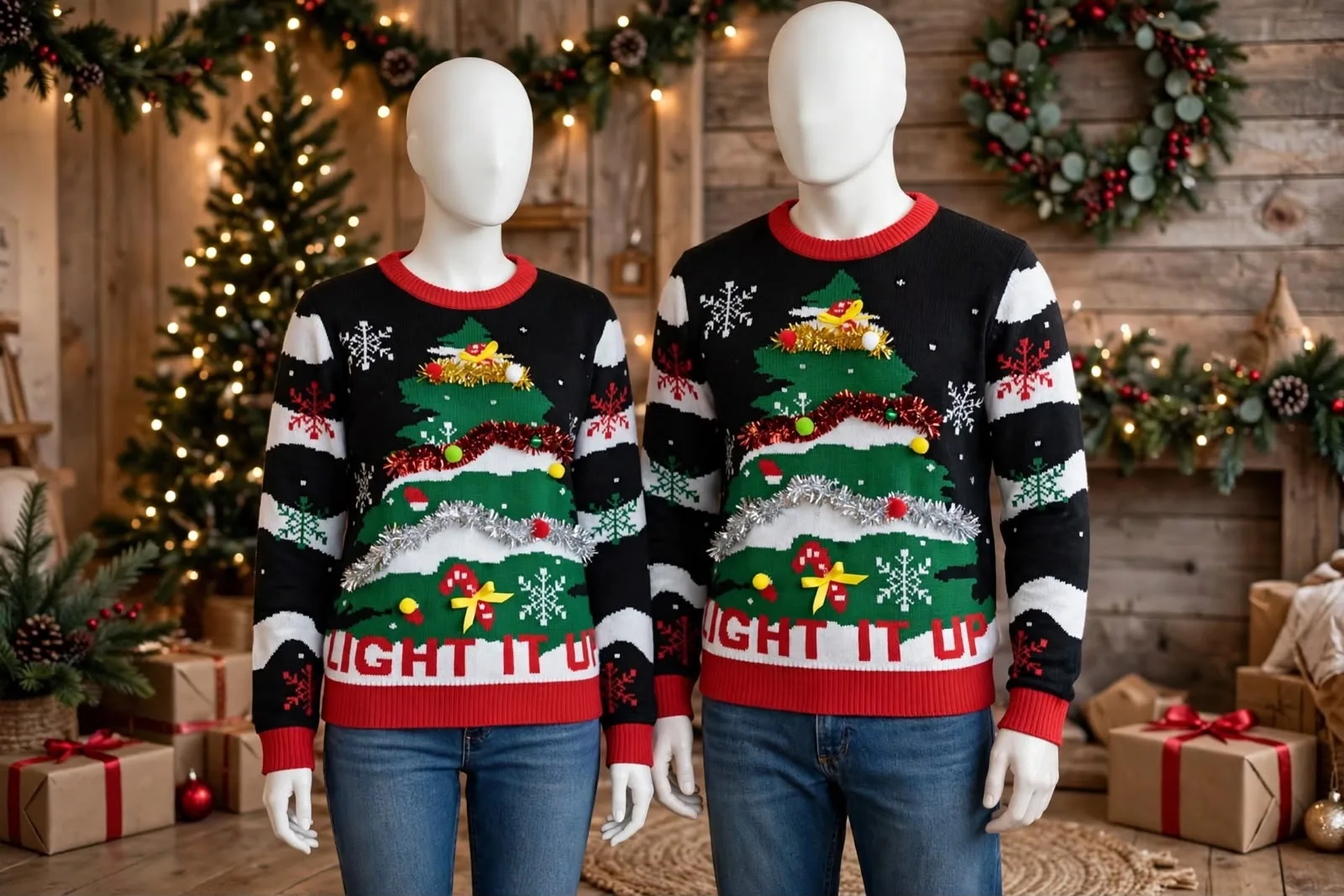 ref 457 buso navideño árbol de navidad negro